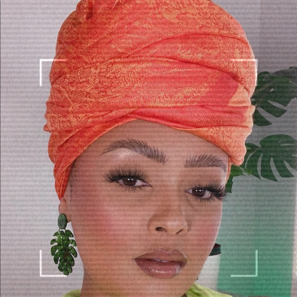 Burnt Pumpkin Orange Headwrap - Picture 3 of 7